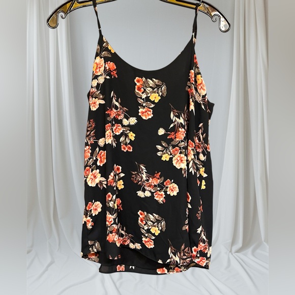 Pink Republic Tops - Moody Floral Sleeveless spaghetti strap Camisole sheer layering top